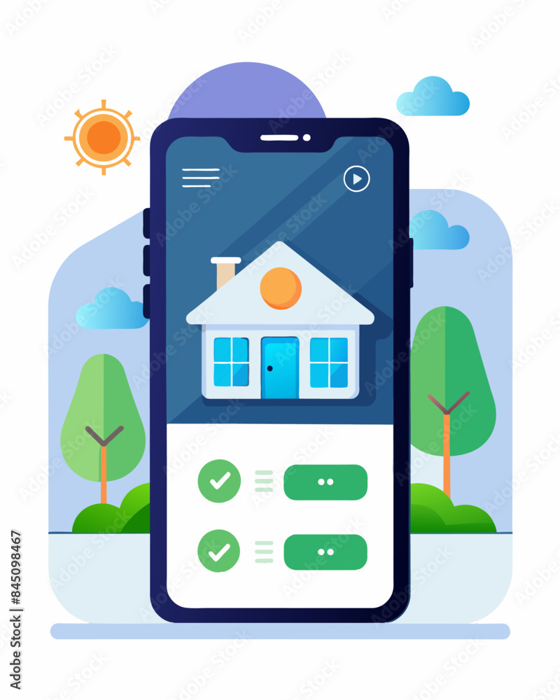 Poster with the app users can adjust their homes solar energy usage by setting timers and schedules for app