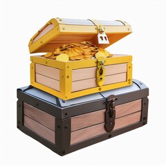 treasure chest with gold coins