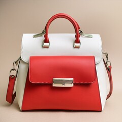 red bag isolated on white