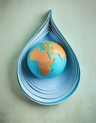 Saving water and world environmental protection concept. Eearth, global, nature, 