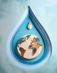 Saving water and world environmental 