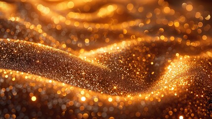 Sparkling gold backdrop gleaming with festive cheer