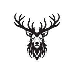 Lion, deer, cute dog head vector