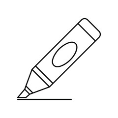 highlighter icon with white background vector stock illustration