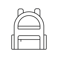 school bag icon with white background vector stock illustration