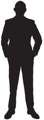 businessman silhouette full isolated