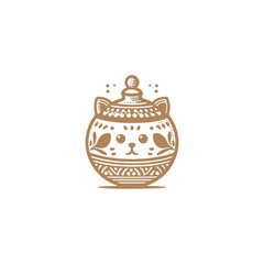 teapot Cute Logo Vector Design 