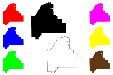 Scott County, Indiana (U.S. county, United States of America, USA, U.S., US) map vector illustration, scribble sketch Scott map