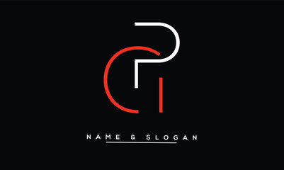 GP, PG, G, P Abstract Letters Logo Monogram