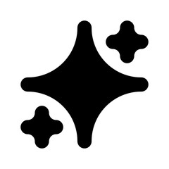 Artificial Intelegent magic black glyph icon 