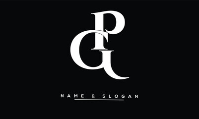 GP, PG, G, P Abstract Letters Logo Monogram