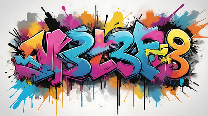 an abstract art template inspired by urban graffiti, with bold spray-painted strokes, graffiti tags, and street art elements for an urban, edgy vibe
