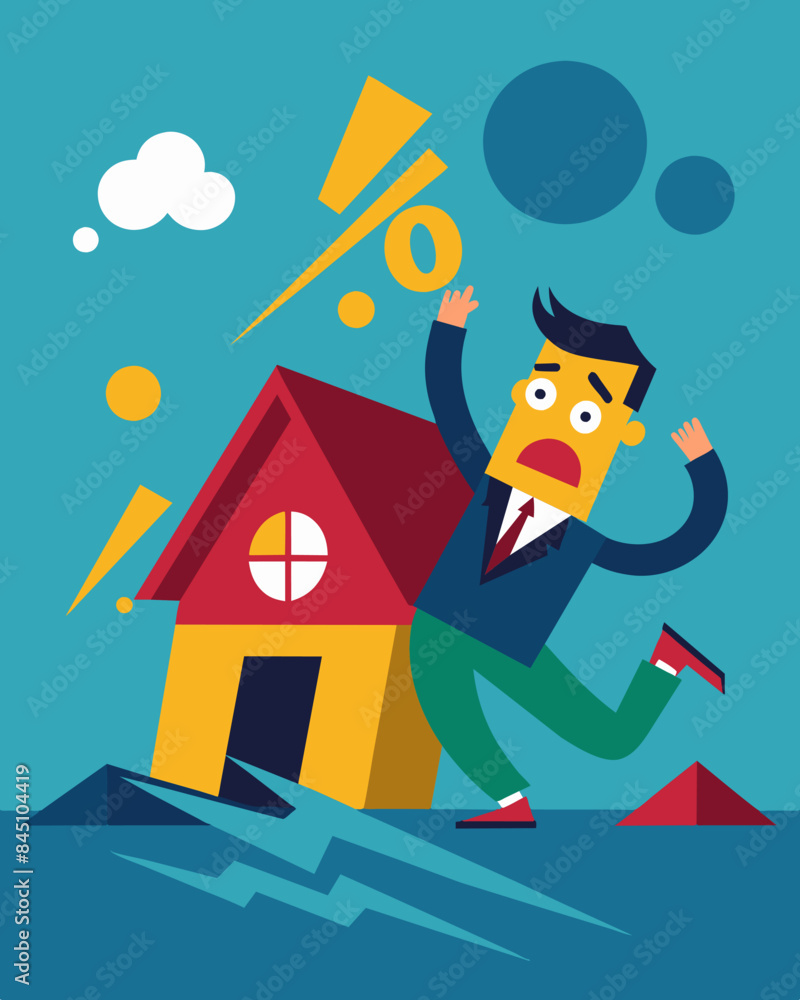 Poster the sudden surge in interest rates causes panic a those with existing variable rate loans unsure of 