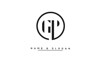 GP, PG, G, P Abstract Letters Logo Monogram