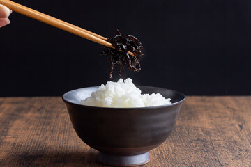昆布とご飯　Japanese food
