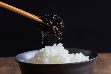 昆布とご飯　Japanese food