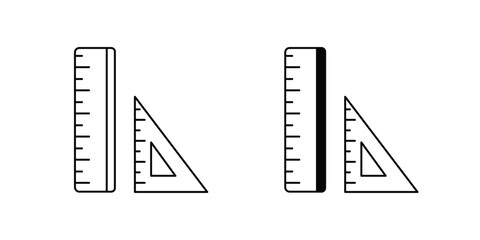 ruler icon with white background vector stock illustration