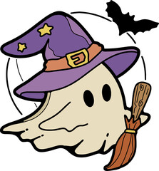  ghost illustrations, perfect for adding a touch of spooky cuteness to your Halloween parties