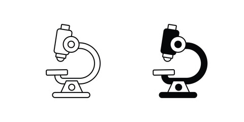 microscope icon with white background vector stock illustration