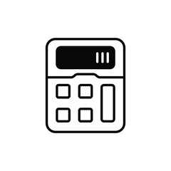 Calculator icon design with white background stock illustration