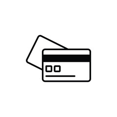 Credit Card icon design with white background stock illustration