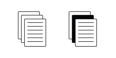 document icon with white background vector stock illustration