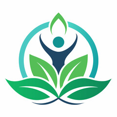 Therapeutic And Holistic Health Center Logo Design vector icon Template. Health And Wellness Logo vector art Illustration.