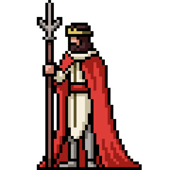 pixel art of warrior king hero