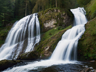 Obraz premium stepping waterfall in the forest