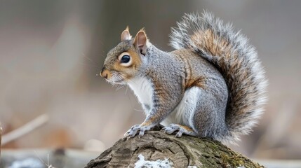 Obraz premium Grey Squirrel A Tree Squirrel Native to Eastern North America