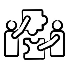 Obraz premium Collaborative Problem Solving Icon