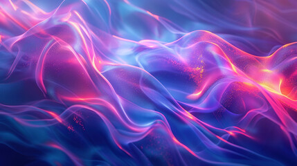 Colorful rainbow silk waves background