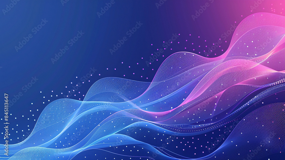 Poster abstract blue and pink gradient background. beautiful abstract wave technology background. gradient 