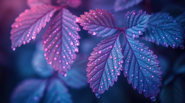 Colourful nature leaves with waterdrop HD wallpaper AMOLED Vibrant colour 