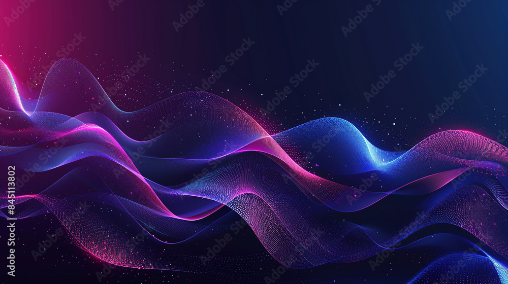 Poster abstract blue and pink gradient background. beautiful abstract wave technology background. gradient 