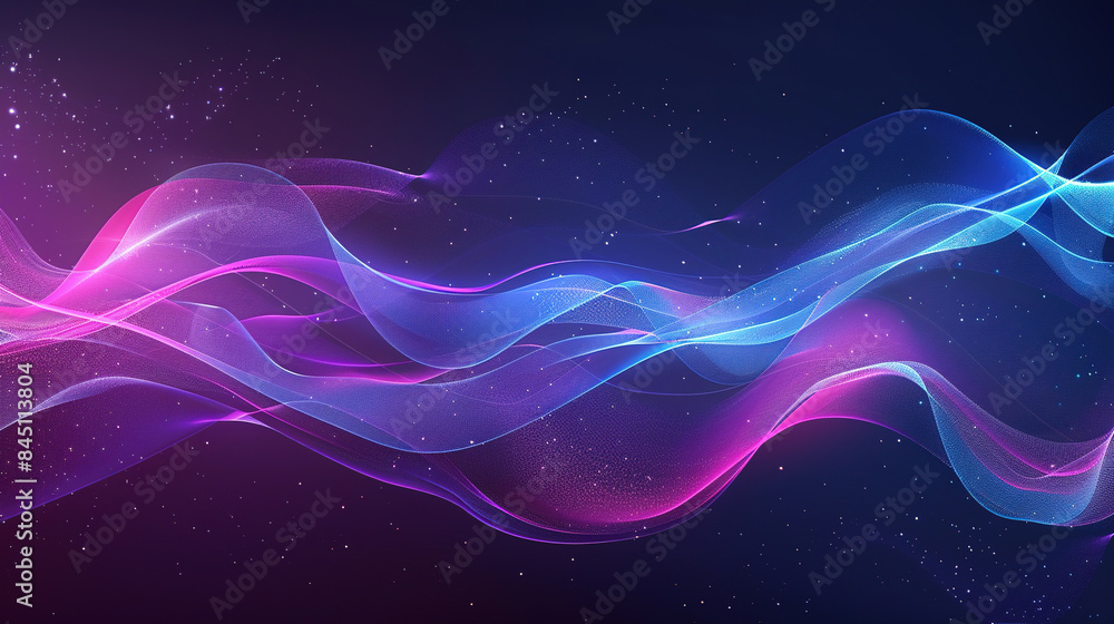 Poster abstract blue and pink gradient background. beautiful abstract wave technology background. gradient 