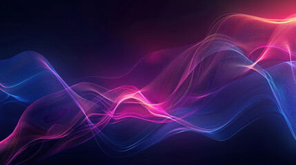 Abstract blue and pink gradient background. Beautiful abstract wave technology background. Gradient of color and curved line vector illustration design for presentation. Design modern. Futuristic