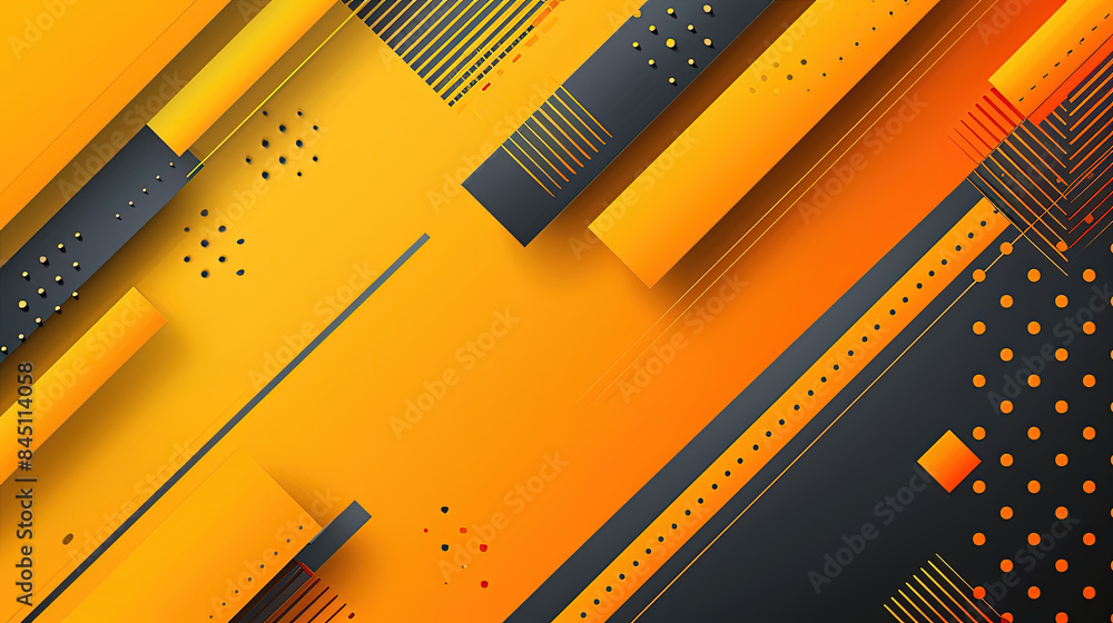 Poster abstract yellow background with diagonal stripes and copy space for text. design style banner templa