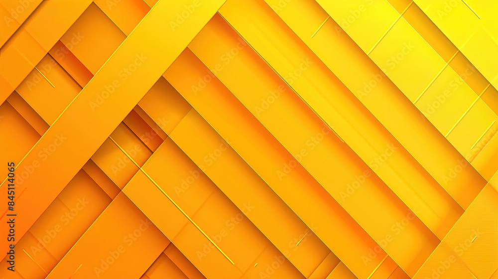 Poster Abstract yellow background with diagonal stripes and copy space for text. Design style banner template for presentation and web poster. Abstract orange and yellow vector background design.