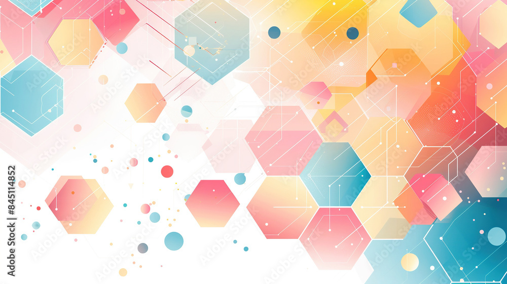 Poster abstract background with geometric hexagon shapes and technology concept. technology or science bann