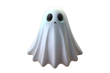 Halloween Ghost Figure on Transparent Background for PNG Design