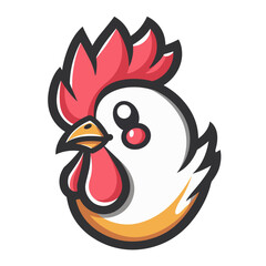 Obraz premium chicken icon，vector designing，bright color，transparent background 
