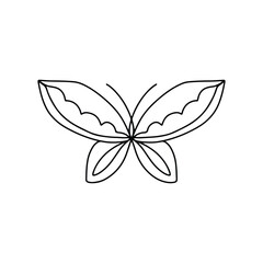 Butterfly zentangle adult coloring page mandala intricate line art. Simple Butterfly Line Art For Coloring Book.