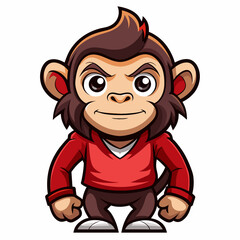 monkey gaming mascot logo design vector illustration