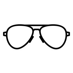 Glasses icon to help vision or sunglasses to reduce glare