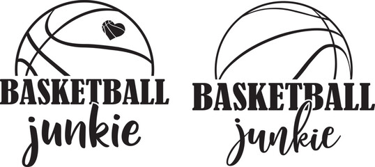 Basketball Junkie, Basketball Clipart, Basketball Cut Files