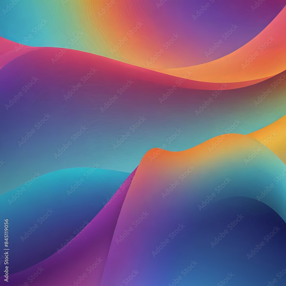 Poster abstract gradient background with curved shapes.