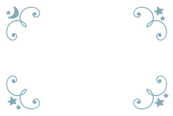 Obraz premium かわいいフレーム。ゆめかわ、ガーリーなパステルトーンのイラスト素材。ベクターイラスト素材。