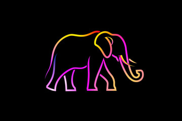 Fototapeta premium silhouette of elephant