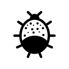 virus icon on white background